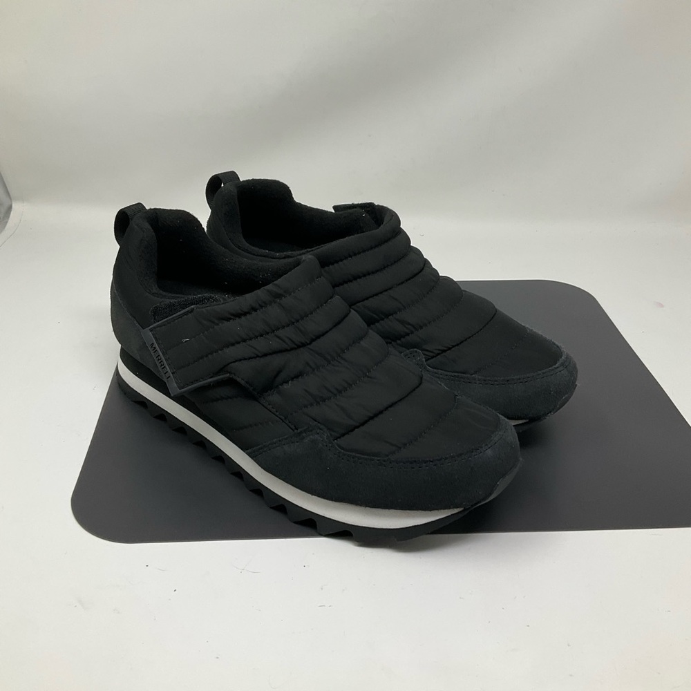 Merrell Women's Alpine Moc Strap PLR, blackout Black Sneaker Sz 10 hook and loop